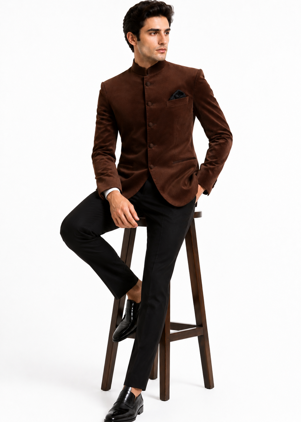 Chocolate Brown Velvet Jodhpuri
