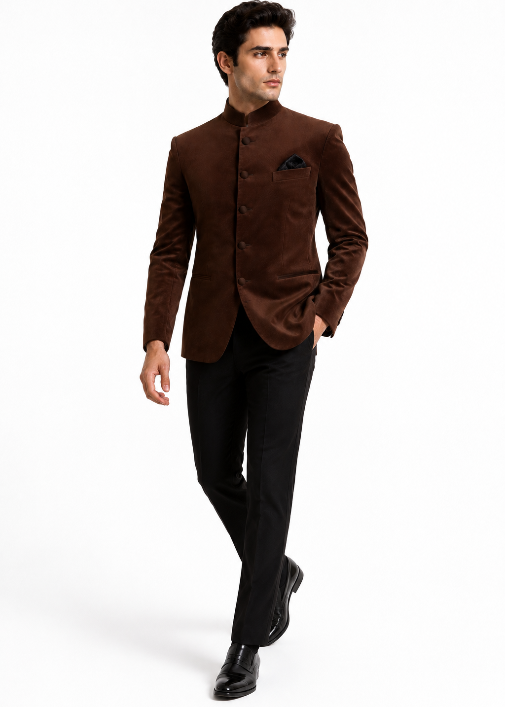 Chocolate Brown Velvet Jodhpuri