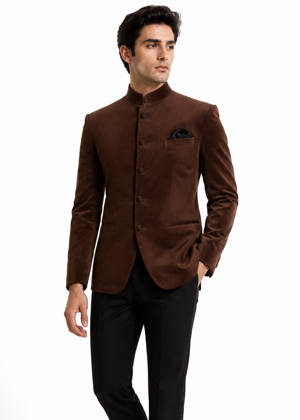 Chocolate Brown Velvet Jodhpuri