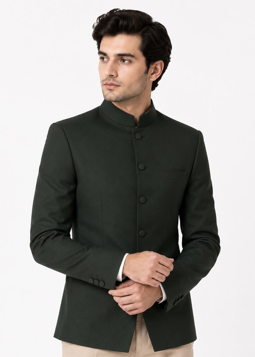 Classic Deep Green Jodhpuri Blazer