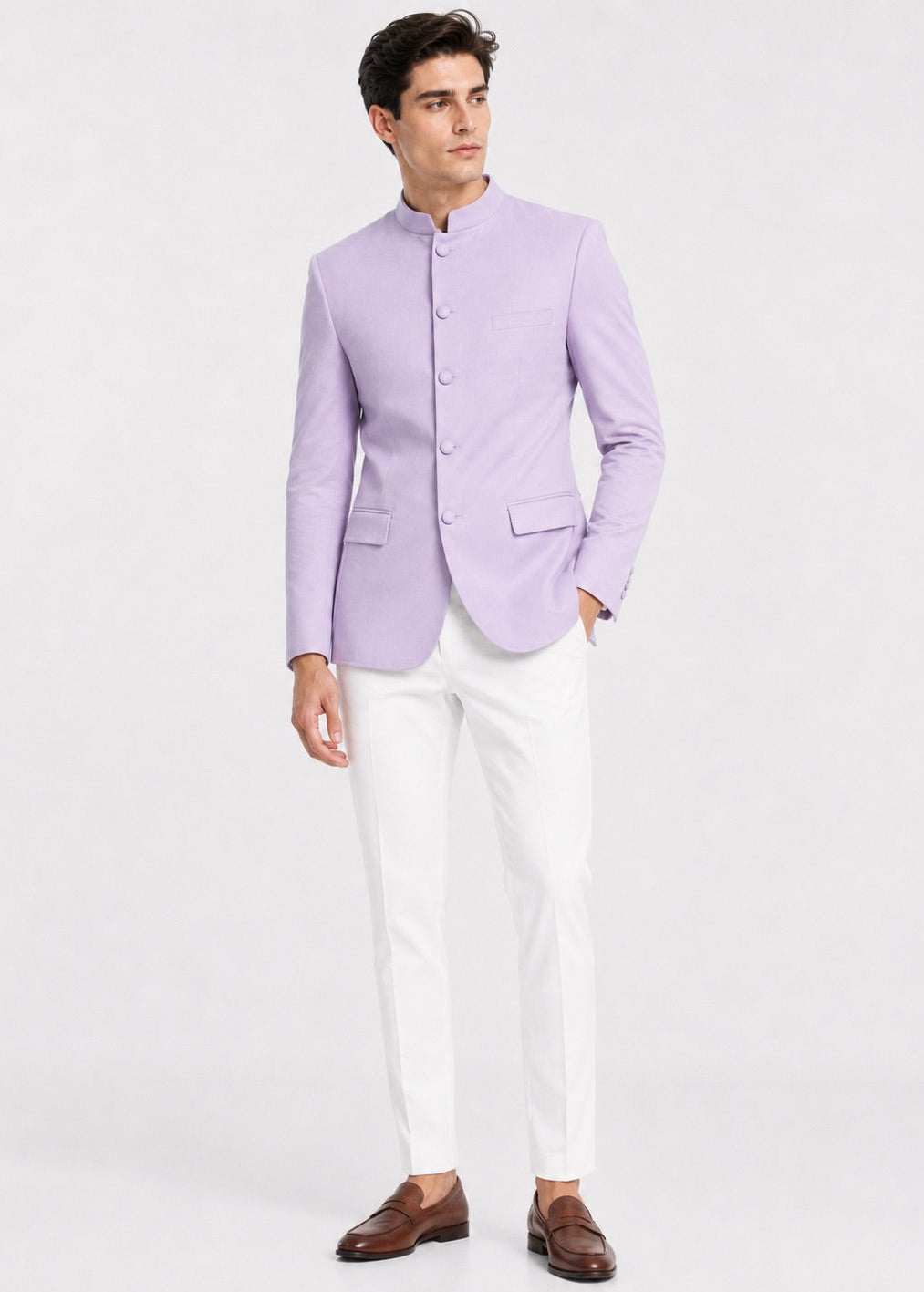 Lavender Tailored Jodhpuri Suit