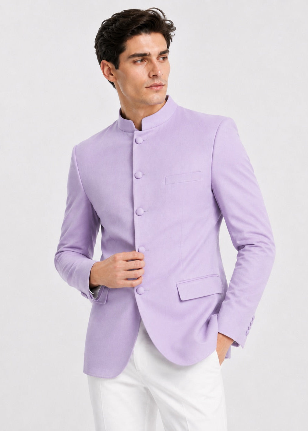 Lavender Tailored Jodhpuri Suit