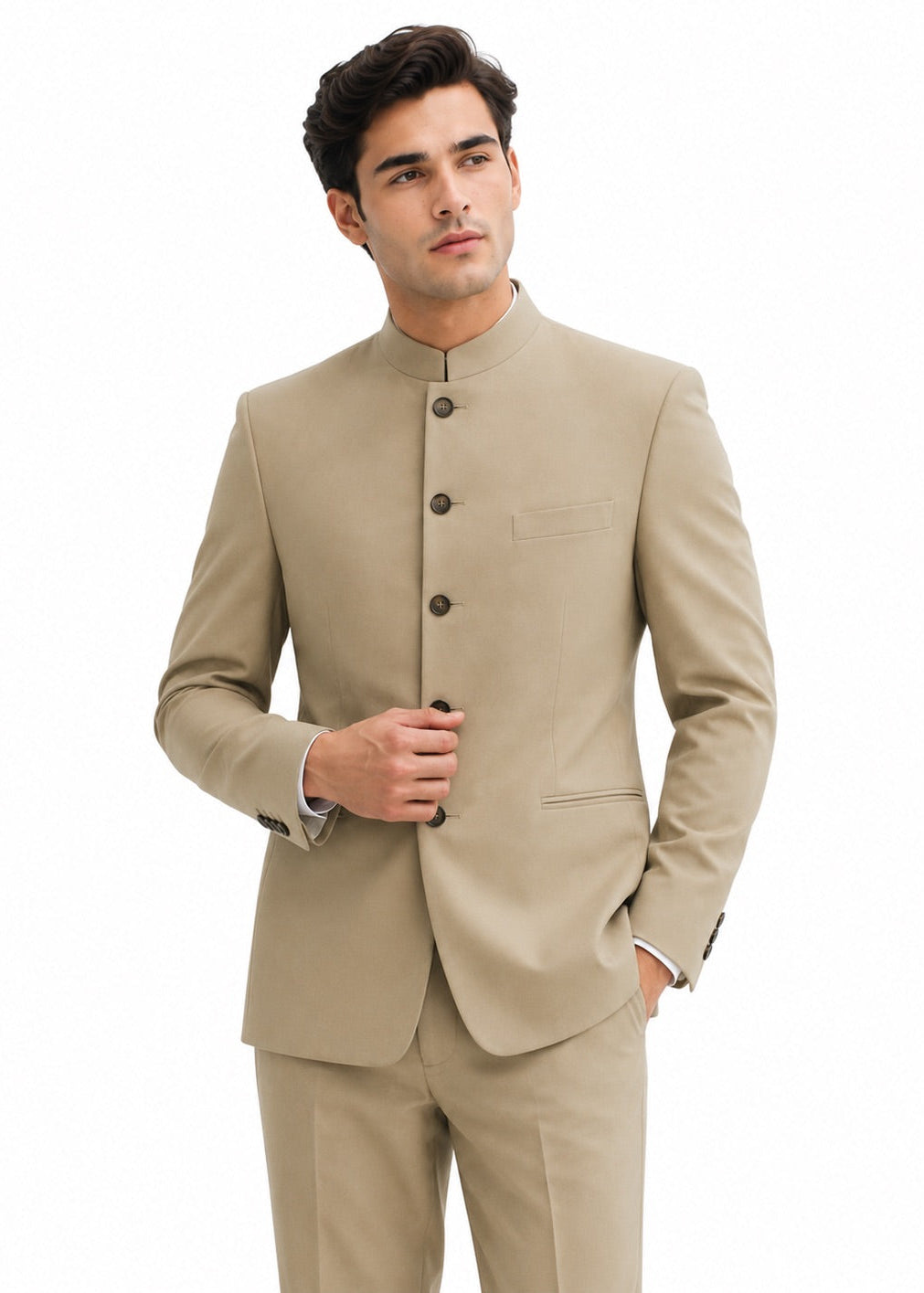 Essential Beige Jodhpuri Suit