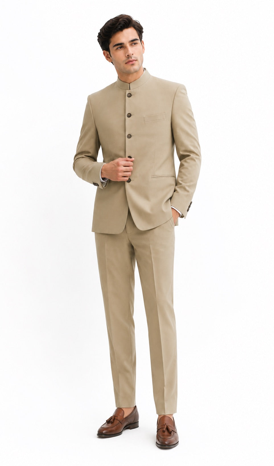 Essential Beige Jodhpuri Suit