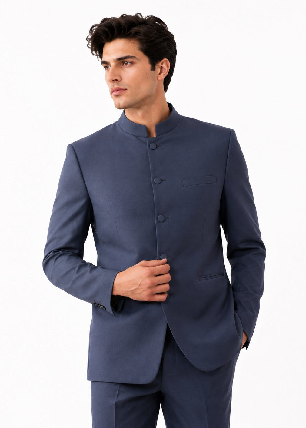 Slate Blue Jodhpuri Suit