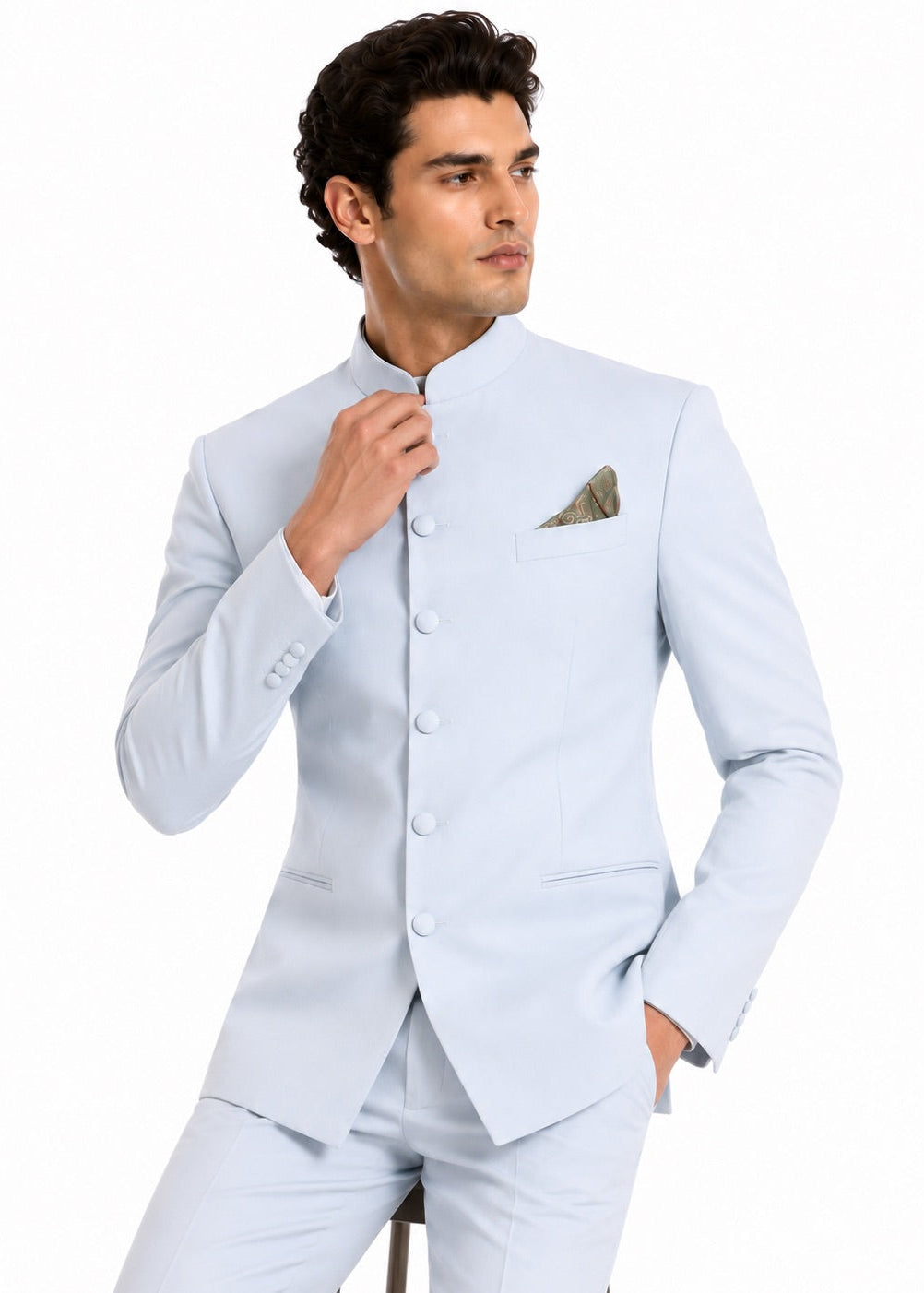 Powder Blue Classic Jodhpuri
