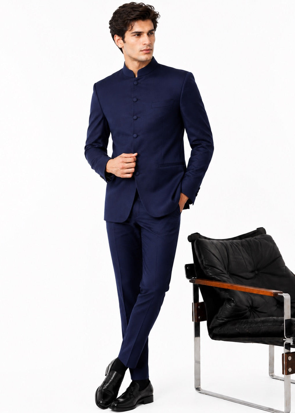 Navy Blue Classic Jodhpuri